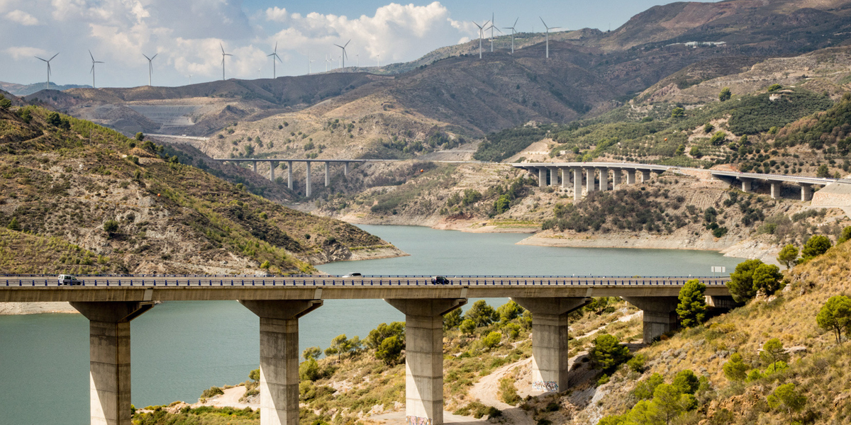 Aerogenerador como parte del paisaje
