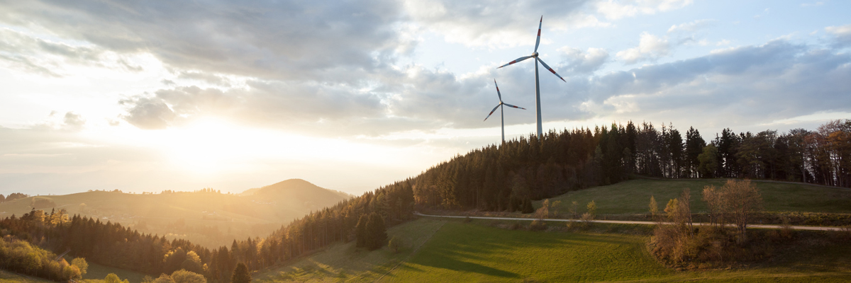 Aerogenerador como parte del paisaje