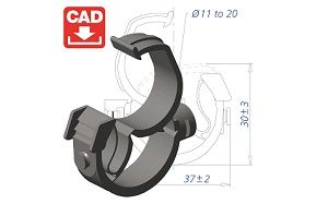 CAD de cadenas, productos HellermannTyton en 2d y 3d