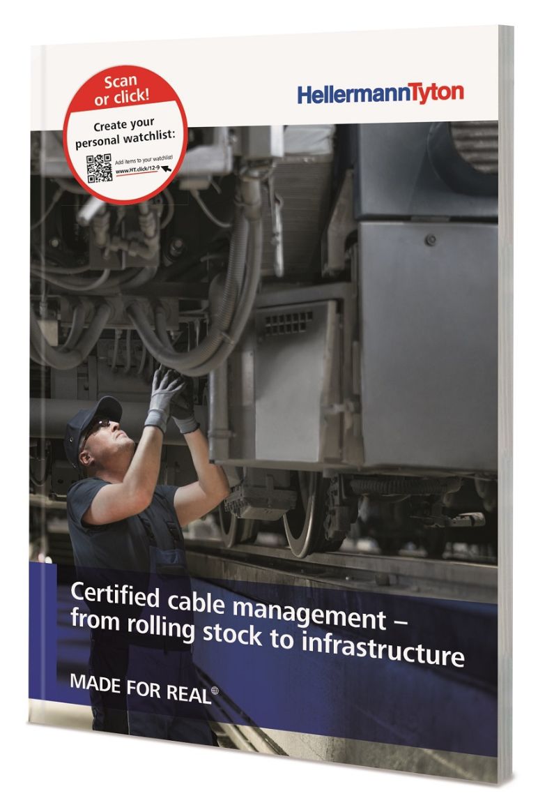 Portada del folleto de productos ferroviarios