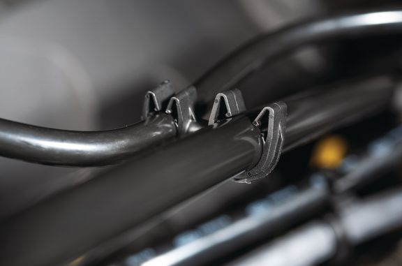 Abrazaderas Omega modulares, para un guiado de los cables a medida