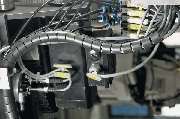 Cinta helicoidal resistente a la abrasión conforme a la norma EN45545-2 para la industria ferroviaria