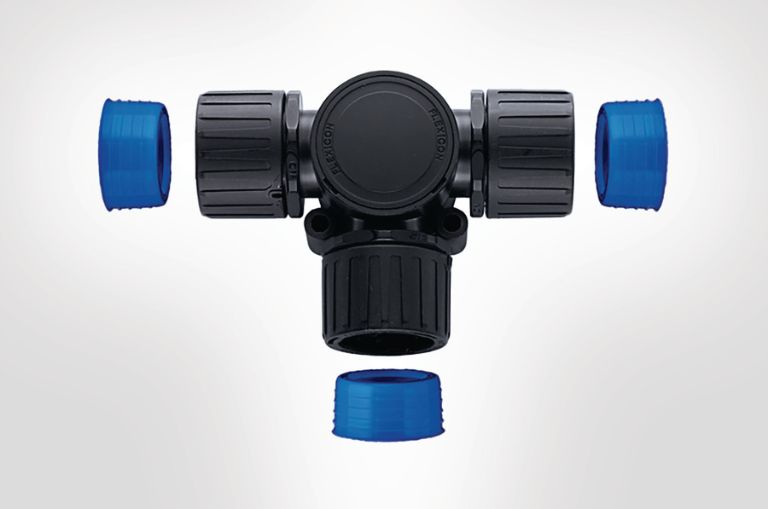 HelaGuard HGL-T, T-Conector con conductos sellados.