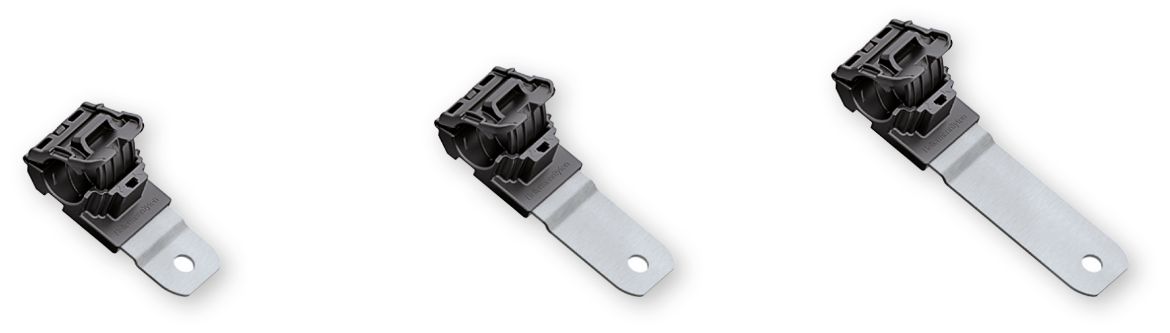 Abrazadera Ratchet P-Clamp corta, media y larga