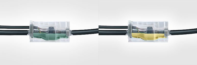 Empalme eléctrico de resina para instalación eléctrica RELICON PAH HellermannTyton