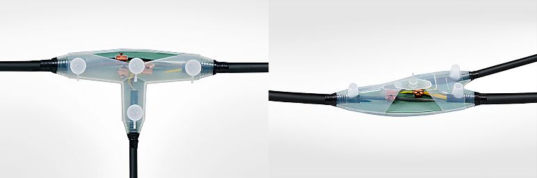 Empalme eléctrico de resina para instalación eléctrica RELICON Y-Line y T-Line HellermannTyton
