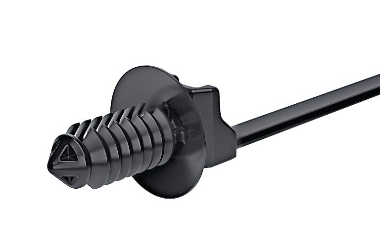 Soporte de cable T50SOSFT6LG-E2 para agujeros redondos: puede ser usado para una gran variedad de grosores de panel.
