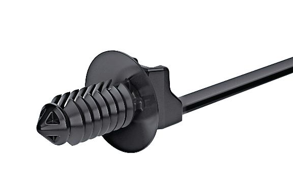 Soporte de cable T50SOSFT6LG-E2 para agujeros redondos: puede ser usado para una gran variedad de grosores de panel.