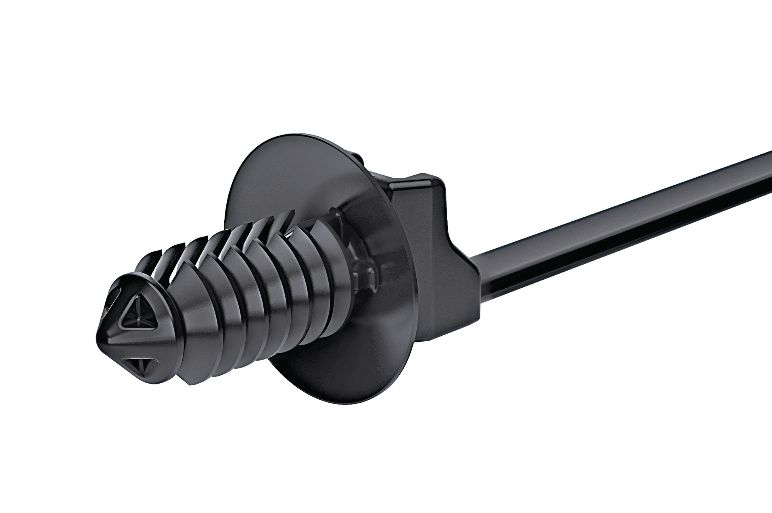 Soporte de cable T50SOSFT6LG-E2 para agujeros redondos: puede ser usado para una gran variedad de grosores de panel.