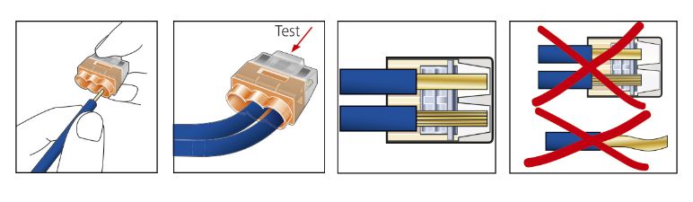 Instrucciones de funcionamiento de los conectores eléctricos Helacon Plus Mini de HellermannTyton