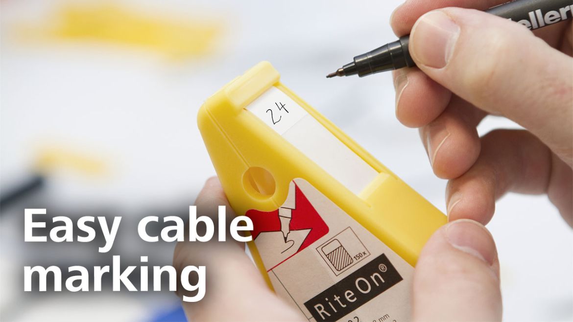 Etiquetas compatibles para marcar mazos de cables 