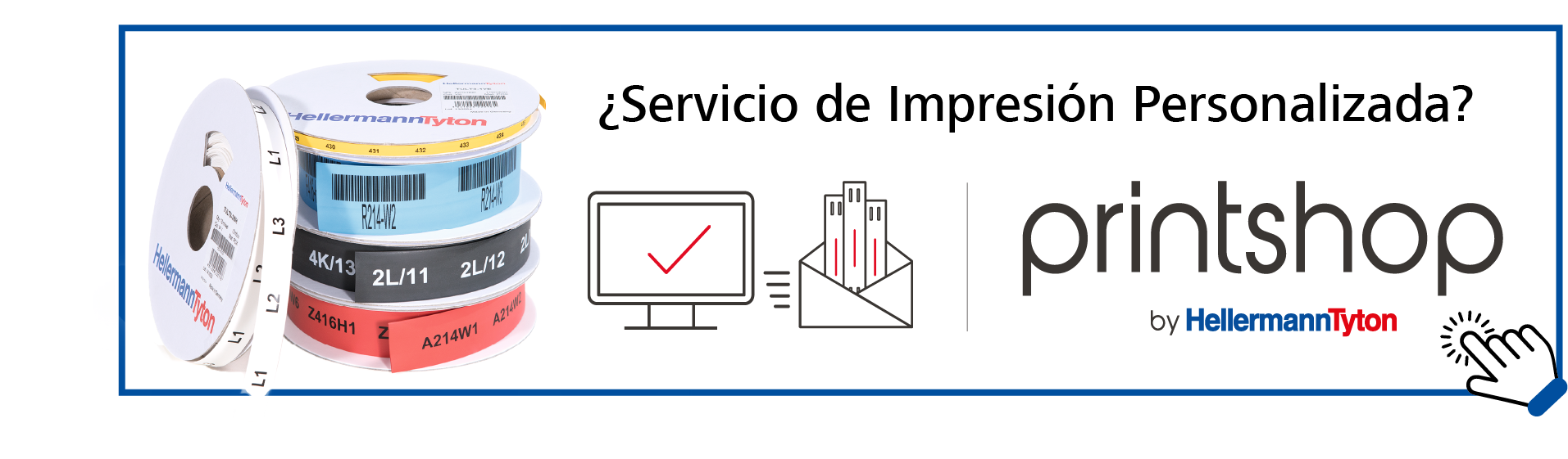 soluciones de identificación de cables impresas por el servicio de impresión PrintShop de HellermannTyton