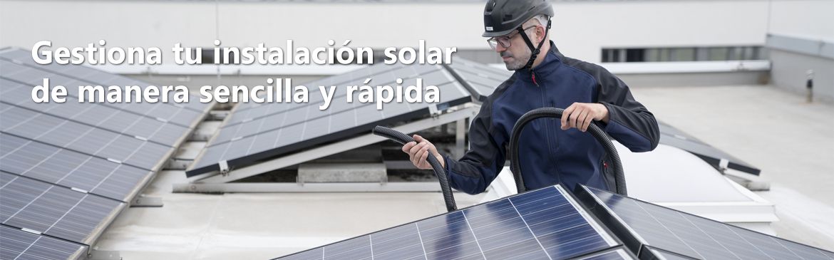 Gestiona tu instalación solar de manera sencilla y rápida