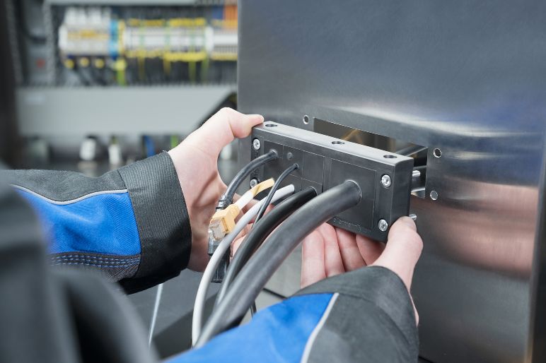 Aplicación de la placa de entrada de cables VarioPlate