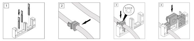 Cómo instalar el sistema de entrada de cables VarioPlate: pasos 1 a 4